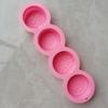 Flower Pattern Silicone Candle Molds for Handmade Candle Soap Making 4 Cavities Chocolate Fondant Molds