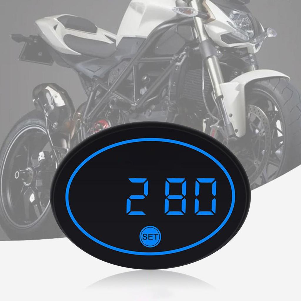 Motorcycle Clock LED Display Small Motorbike Digital Clock Voltage Gauge For Women Teens Cycling Enthusiasts Commuting Urban