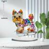2D Flat Acrylic Dog Decoration, Indoor and Outdoor Decoration - No Battery/electricity Required, Free Day Decoration, Shop Decoration, Dura