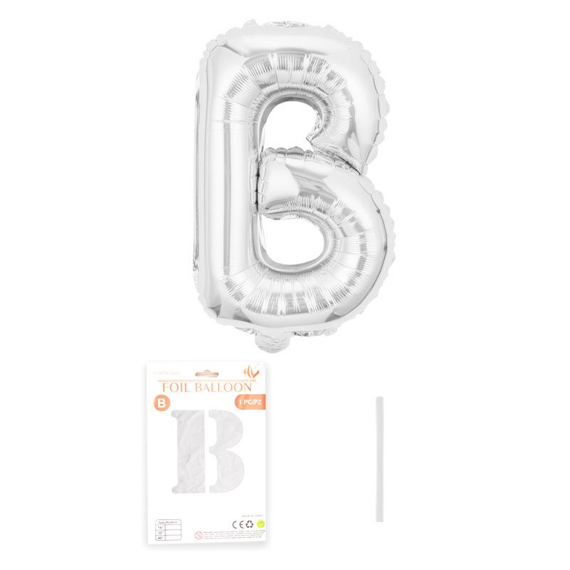 Independent Paper Card Packaging 16-Inch English Letter Aluminum Film Balloon Birthday Party Decoration Arrangement Aluminum Foil Balloon