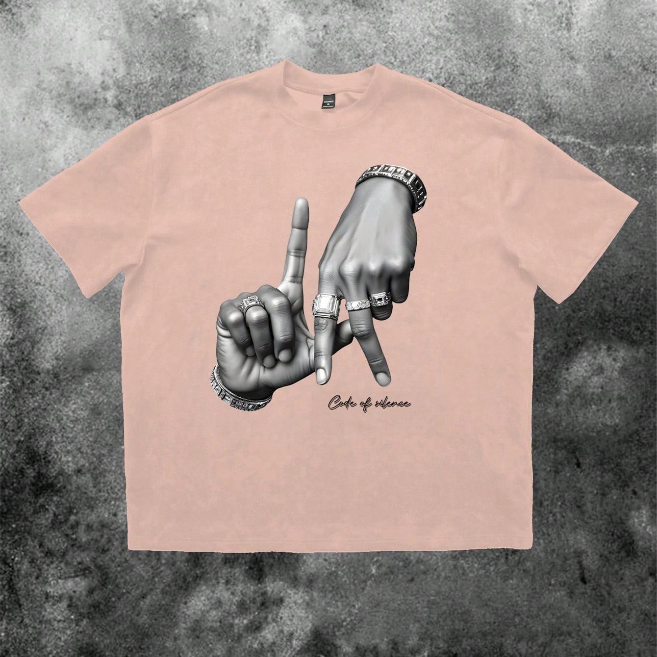 

Футболка з принтом літер вільного крою в стилі хіп-хоп з коротким рукавом для чоловіків і жінок L