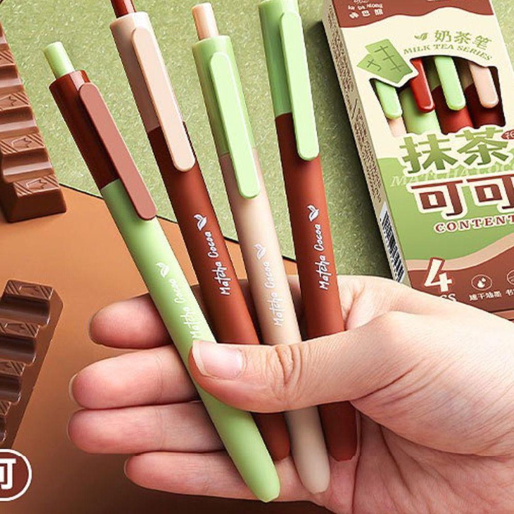 4PCS/Set CS Tip Neutral Pen 0.5mm Black Ink Ballpoint Pen High Quality Writing Tool  Students