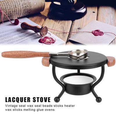 Retro Sealing Wax Furnace Stove Pot Wax Seal Stamp Stick Warmer DIY Craft Gift Tripod for Candle Stamp Sealing Wax Spoon