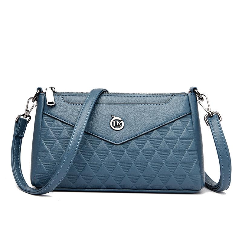 

Маленькая сумка женская сумка 2025 новая универсальная ромбовидная на плечо подмышку сумка для работы и отдыха для мамы среднего возраста сумка-мессенджер синий