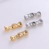 2pcs DIY Jewelry Making 18K Gold Plated Pearl Necklace Connector Fastener Handmade Necklace Bracelet Accessories Supplies