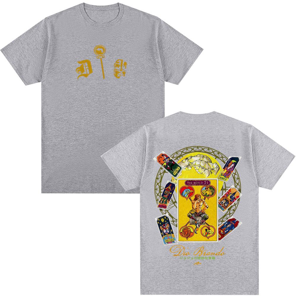 

Anime Jojo Bizarre Adventure Dio Brando The World T Shirts Unisex Clothing Casual Cotton Y2K Short Sleeves Oversized Tee Streetwear 4XL