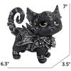 Mystical Black Cat Statue Halloween Decoration Elegant Accented Kitten Sculpture Intricate Gothic Home Decor Enchanting Figurine