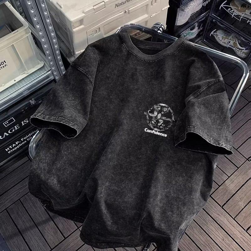 New Sports Casual Short-Sleeved T-Shirt Men'S Summer Korean Version Of The Trend Of Simple Half-Sleeved Tops Hong Kong Style Loose T-Shirt