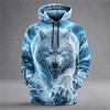 Women's Autumn Winter Fashion Hoodie Fierce Leopard Print Sweatshirt Loose Comfortable Plus-Size Fit Outdoor Street-Style Top