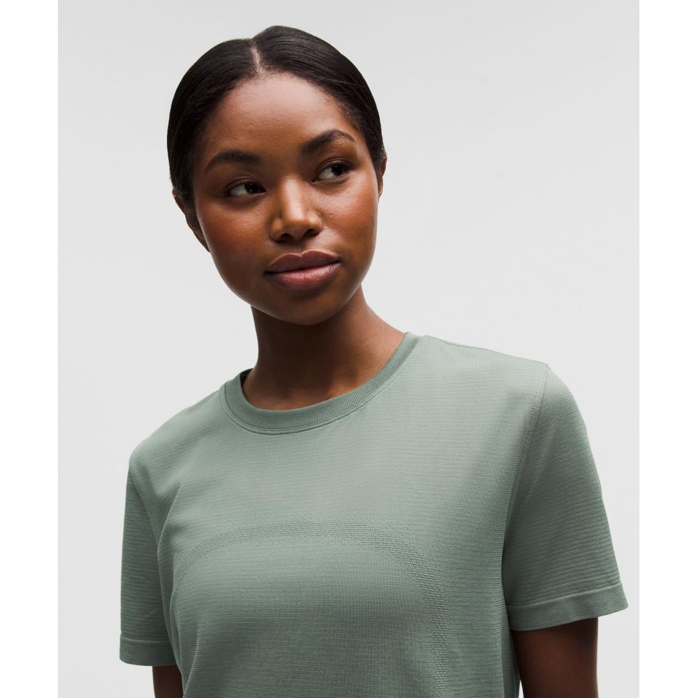 Lululemon Swiftly Relaxed Short Sleeve Shirt Hip Length  Updated Fit Willow Leaf Willow Leaf