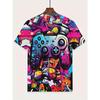 Children's Clothing T-Shirts for Boys Short Sleeve Children's T-Shirts 3D Gamepad Print Fashion Round Neck Kids Summer Clothes