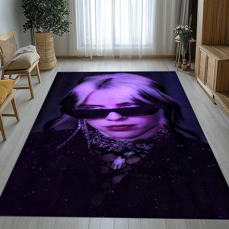 Billie Eilish Style Grunge Music Corner Non-Slip Large Area Rug for Living Room,Bedroom Playroom Carpet Mat for Sofa,Home Decor
