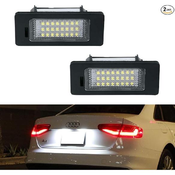 License Plate Light, 2Pcs LED License Plate Tag Lamp Assembly, Powered by 24SMD