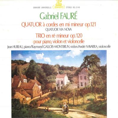 LP Record QUATUOR VIA NOVAJEAN HUBEAUPIANO  Gabriel FaureQuatuor A Cordes En M REL3149 ERATO 1983 Japan Classical Used