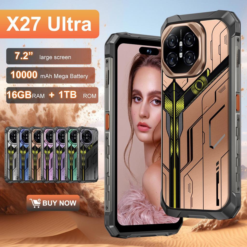 X27 Ultra Genuine 5G Smartphone 16GB+1TB, Rugged and Waterproof Design