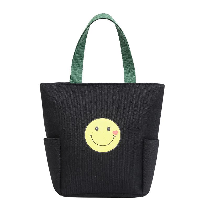 Women's Bag Printed Cartoon Tote Bag Bucket Canvas Bag Fashion Bento Small Square Bag Hand Bag