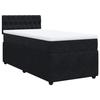 VidaXL Sommier à lattes de lit et matelas Noir 80x200 cm Velours 3287598