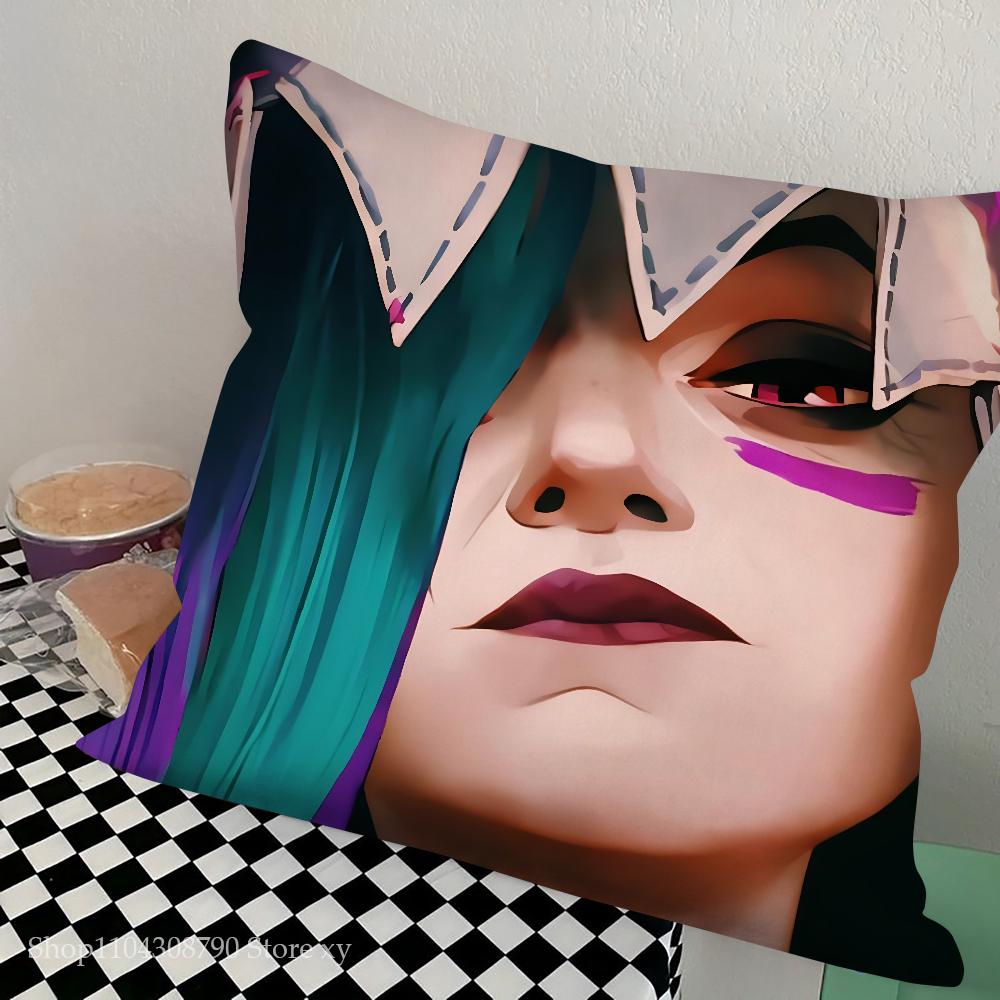 1Pc Cartoon A-Arcane 2 Vi J-Jinx Ekko Pillow Bedroom Sofa Leisure Comfort Cushion Car Living Room Home Decoration