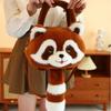 Raccoon Animal Plush Backpack Lightweight Single Shoulder Crossbody Bag Gift