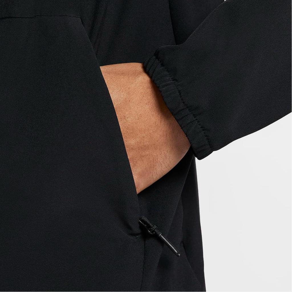 Nike Unlimited Swoosh Jacket Logo Hooded Zip Long Sleeve Coat Men Jackets Black Coal-Black FZ1071-010