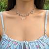Goth Beads Chain Star Shaped Collarbone Necklace  Jewelry Accessories