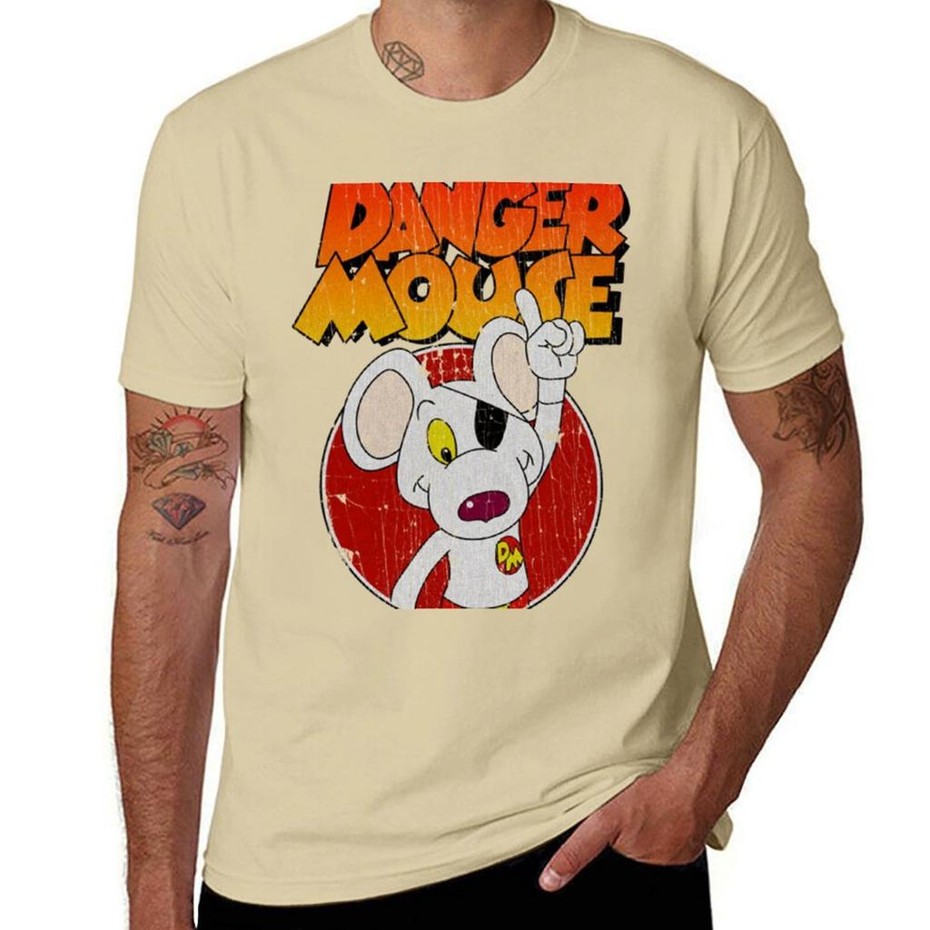 Maglietta Vintage DangerMouse top sportivi fan sudore vestiti kawaii uomo magliette champion