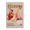 The Babes Of Bourbon Vol  Vodka Vixen Edition Sexy Vintage Pinup Art Illustration Metal Plaque Poster Living Room Club Bar