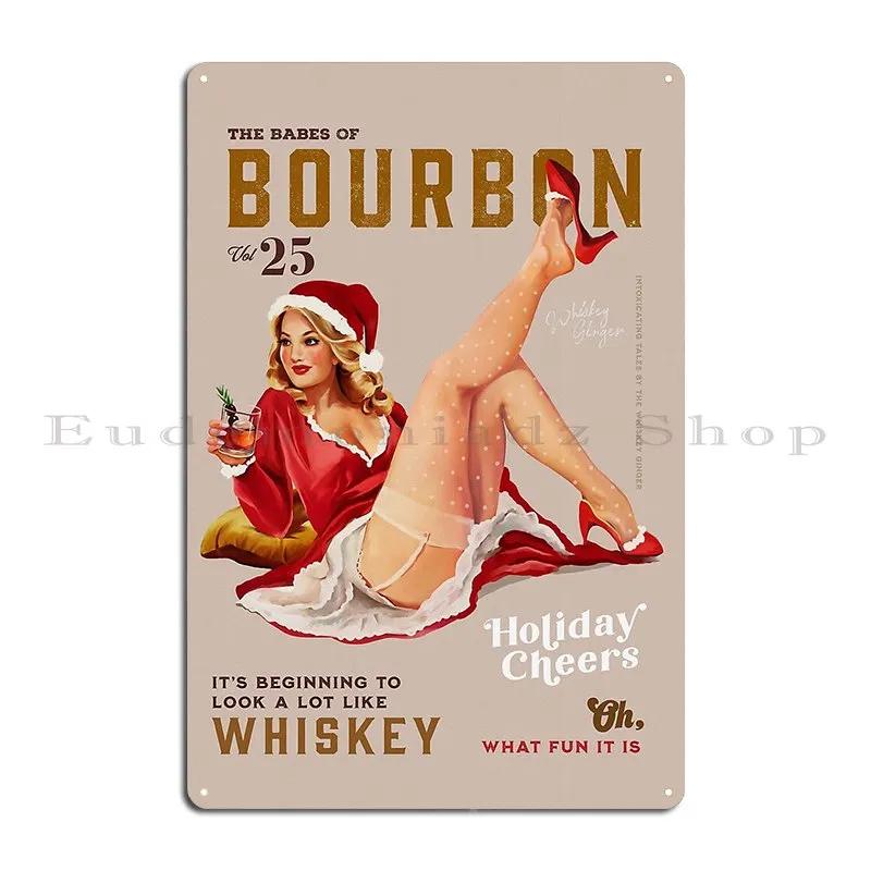 The Babes Of Bourbon Vol  Vodka Vixen Edition Sexy Vintage Pinup Art Illustration Metal Plaque Poster Living Room Club Bar