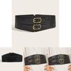 Vintage Women Elastic Waistband Waist Cincher With Double Button Buckle Twist