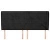 VidaXL Tête de lit avec oreilles Noir 163x23x118-128 cm Velours3118152