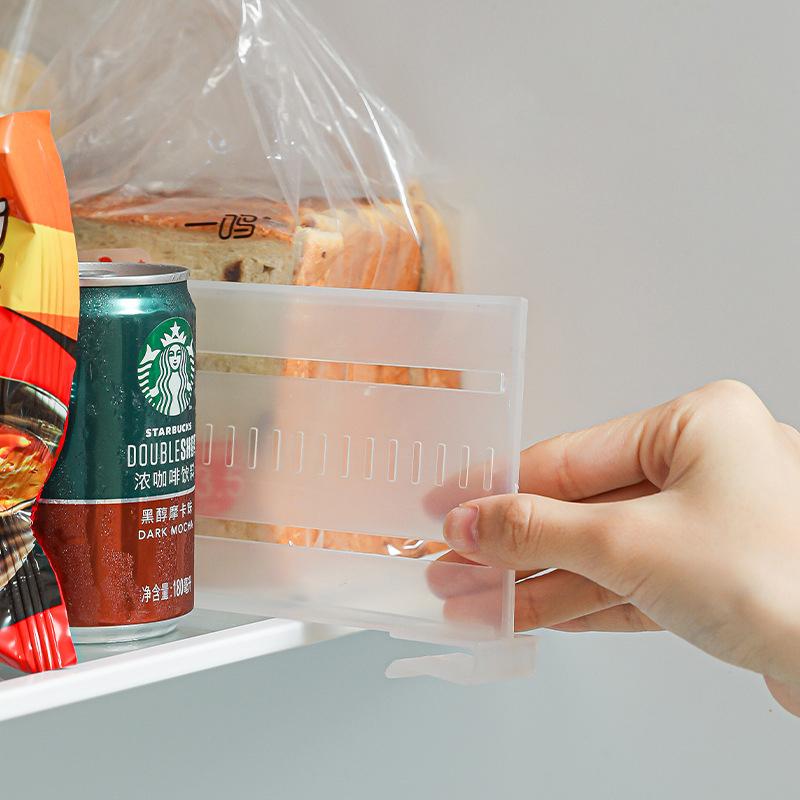 2/4pcs Retractable Refrigerator Partition Board Adjustable Clasp Design Splint Classified Storage Boards Refrigerator Organizer