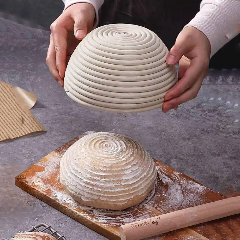with Liner Woven Fermentation Basket Round Dough Fermentation Basket Bread Proofing Basket  Shaping