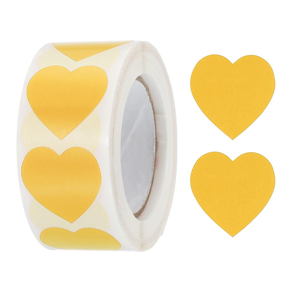 500/1000Pcs Heart Shaped Sticker 1Inch Self-Adhesive Love Label Heart Decorations Stickers for Envelope Valentine Day Wedding
