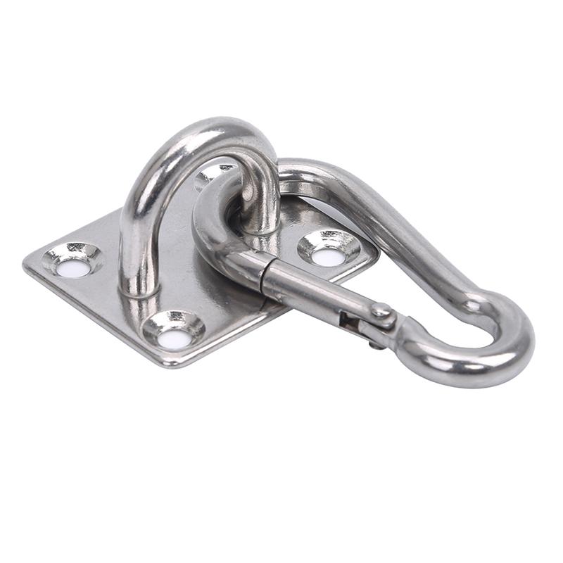2Pcs Stainless Square Heavy Duty Ceiling Hook Wall Mounted Hook For Yoga Swings Hammocks Bracket Hardware Tools