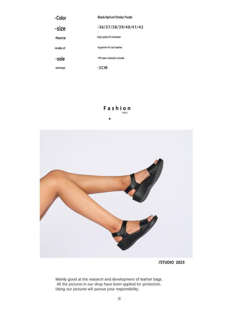 Summer High Heel Wedge Sandals: Fashionable, Comfortable One-Strap Roman Design