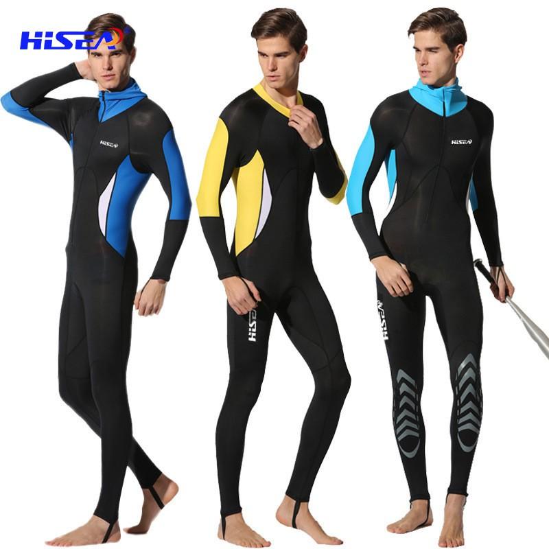 Mens Full Coverage Rash Guard With Hood Snorkeling Swimming UV Protection Quick Dry Lycra Swimwear