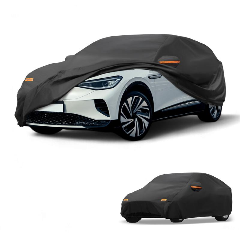 Motoforti Car Cover Waterproof All Weather for Volkswagen ID.4 -2024 Black 210D-PU
