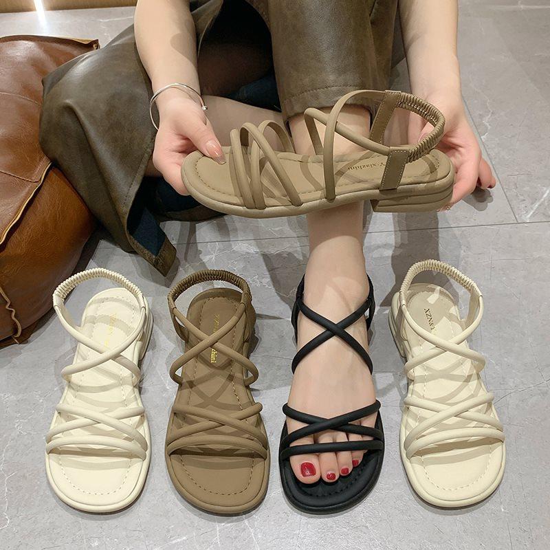 New Style Elegant Sandals for Women, Flat Bottom, Versatile and Comfortable Shoes