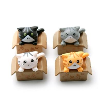 Forres Terrarium Box Cat Figur Set med 4, populära leksaker i Korea