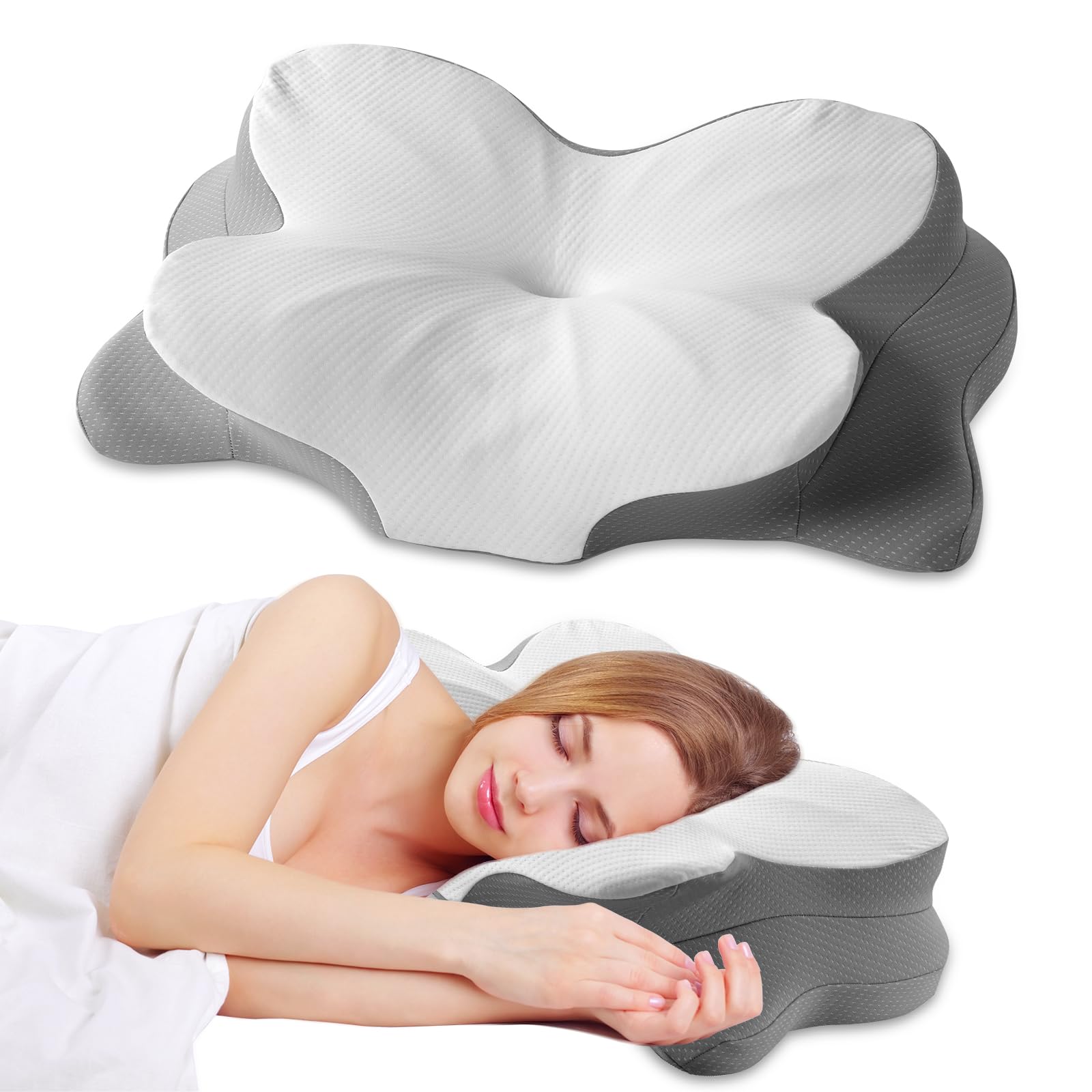 

LAVANCE Pillow: Relieves Neck Pain, Provides Restful Sleep, Memory Foam Pillow with Hollow Design for Head, Neck, and Shoulder Support, Arm Support,