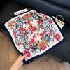 Silk scarf 71 * 71 imitation silk square scarf Korean atmosphere neck silk scarf flower pattern flower polka dot scarf