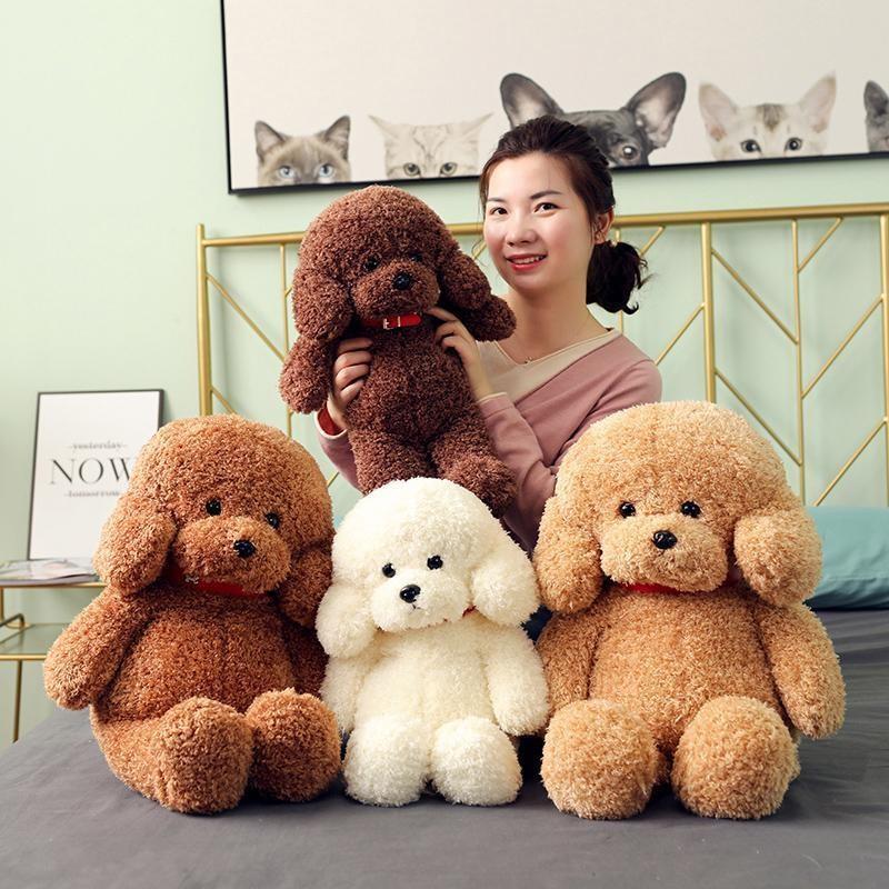 Adorable Teddy Dog Plush Toy Cute Sitting Puppy Doll For Girls Soft And Cuddly