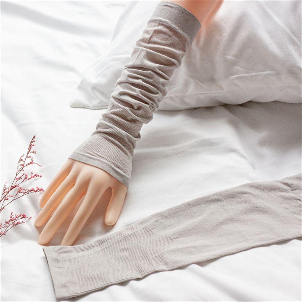 Sport Outdoor Anti-Slip Sunscreen Gloves UV Sun Protect Arm Sleeves Ice Silk Sleeve