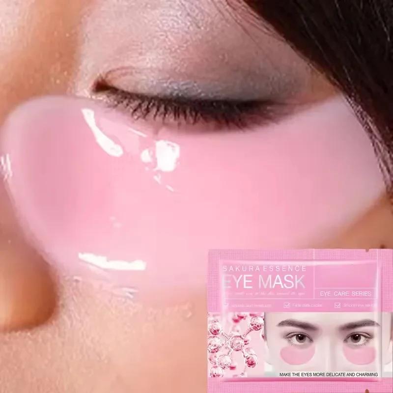 Cherry Blossom Extract Eye Mask Anti-Wrinkle Eye Patches Fade Fine Line Remove Dark Circle Bag Anti-Puffiness Moisturizing Brighten Skin Care