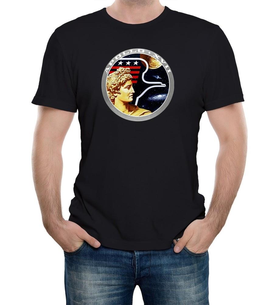 

Mens NASA Apollo 17 Mission Crew Badge Logo T-Shirt space science cool 2XL