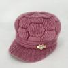 Duck Tongue Hat, Winter Women's Hat with Plush and Thick Yarn Hat Fashionable