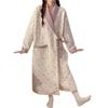 Autumn & Winter Air Cotton Maternity Nursing Pajamas: Long, Thickened Labor Dress for Postpartum and Pregnant Women