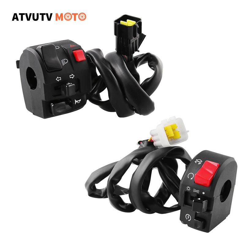 22mm Motorcycle Switches Motorbike Horn Button Turn Signal Electric Fog Lamp Light Start Handlebar Controller Switch Universal