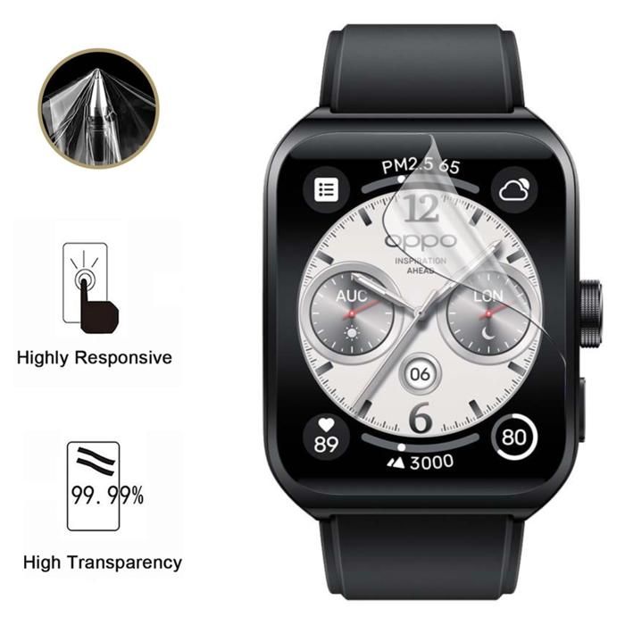 Protection écran pour Oppo Watch 4 Pro [Pack 6] Film Plastique Protecteur Résistant Ultra Mince Phonillico
