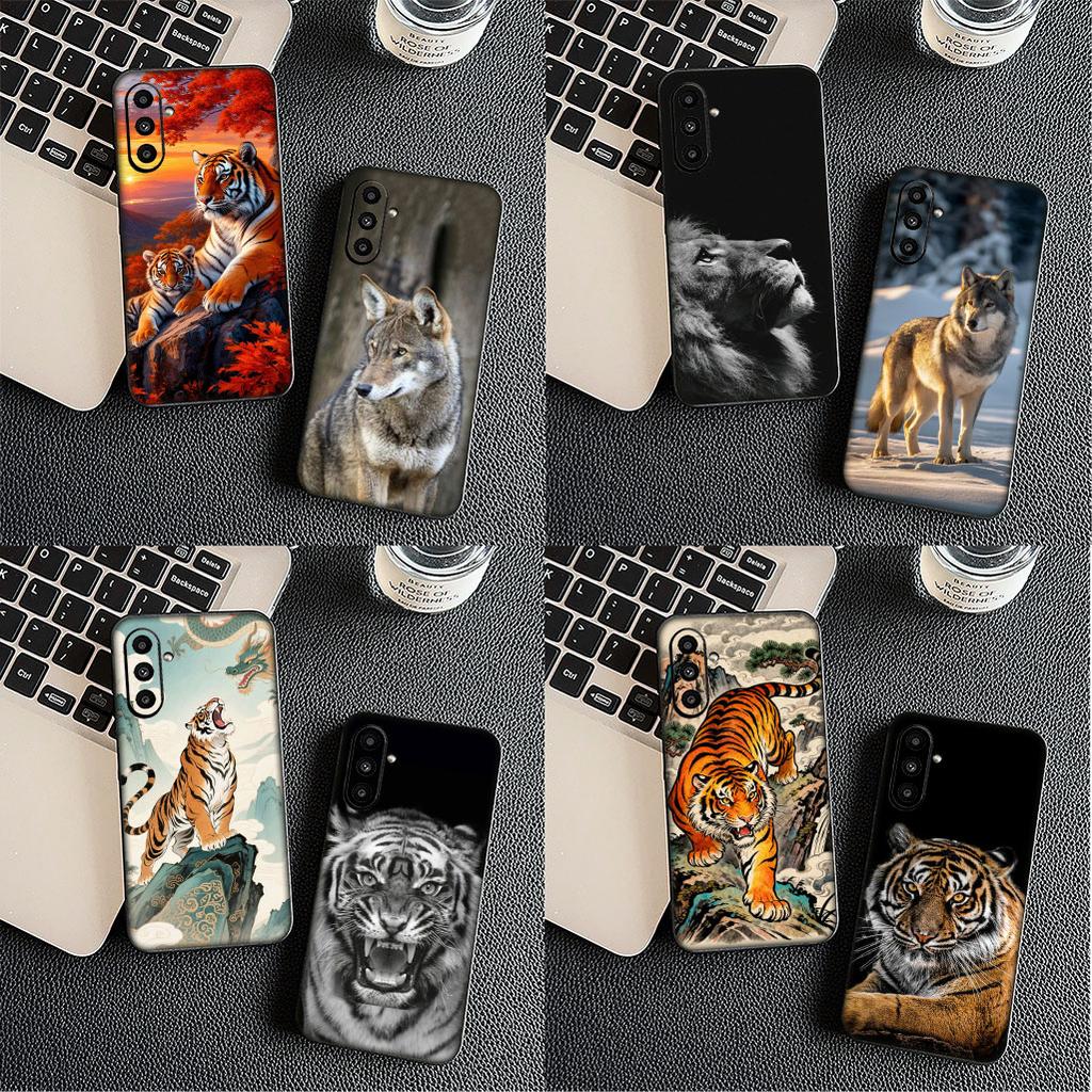 Cover for Xiaomi Redmi Note 13 A3 14 Pro Plus 9T 14C 13C 13X 9C NFC + Pro+ 5G 4G Protective Phone Case Tiger Stalking Wolf Art